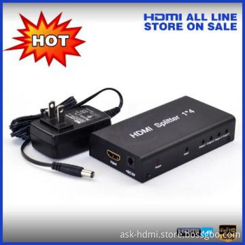 4 ports HDMI splitter, support 24/30/36 Bit Deep Color